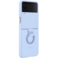 Samsung Silikónový Kryt s Držiakom na Prst pre Galaxy Z Flip4 Arctic Blue