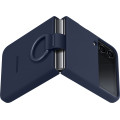 Samsung Silikónový Kryt s Držiakom na Prst pre Galaxy Z Flip4 Navy