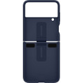 Samsung Silikónový Kryt s Držiakom na Prst pre Galaxy Z Flip4 Navy