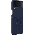 Samsung Silikónový Kryt s Držiakom na Prst pre Galaxy Z Flip4 Navy