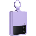 Samsung Silikónový Kryt s Držiakom na Prst pre Galaxy Z Flip4 Bora Purple