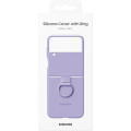 Samsung Silikónový Kryt s Držiakom na Prst pre Galaxy Z Flip4 Bora Purple