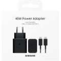 Samsung USB-C Cestovná nabíjačka 45W + USB-C Dátový Kábel 5A Black (1,8m)