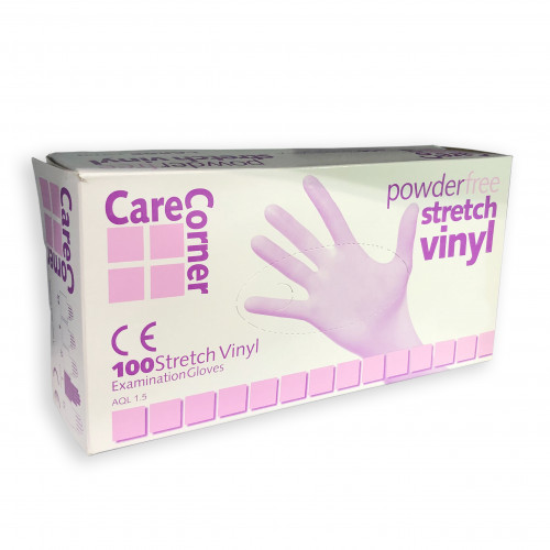 Jednorázové Vinylove rukavice Care Corner, 100 kusov, Veľkosť M