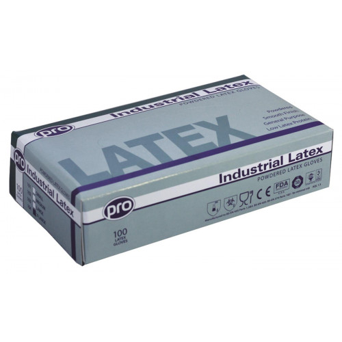 Jednorázové Latexové rukavice PRO hygiene Industrial, 100 kusov, Veľkosť XL