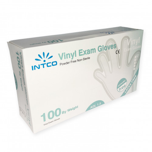 Jednorázové Vinylove rukavice Intco, 100 kusov, Veľkosť L