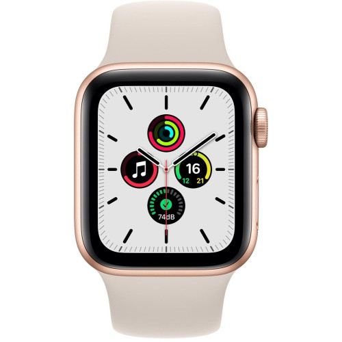 Apple Watch SE 40mm GPS Gold Aluminum Case with Starlight Sport Band