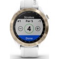 Garmin Approach S40 Light Gold PVD Coated with White Band (Eco Box)