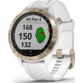 Garmin Approach S40 Light Gold PVD Coated with White Band (Eco Box)