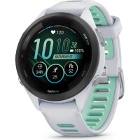 Garmin Forerunner 265S Black Bezel with Whitestone Case and Whitestone/Neo Tropic Silicone Band