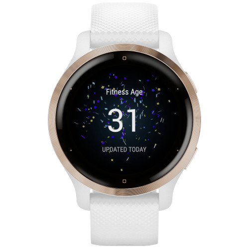 Garmin Venu 2S Rose Gold with White Band