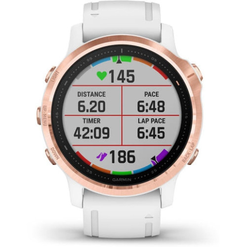 Garmin fēnix 6S Pro Rose Gold-tone with White Band