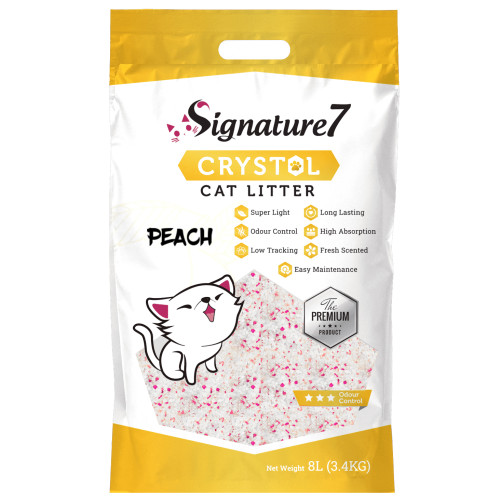 Signature7 podstielka pre mačky Peach 8L (3.6kg)