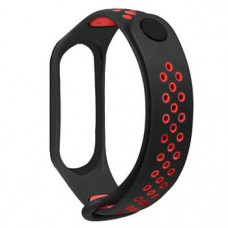 Tactical 281 Double Silikónový Remienok pre Xiaomi Mi Band 3/4 Black/Red (EU Blister)
