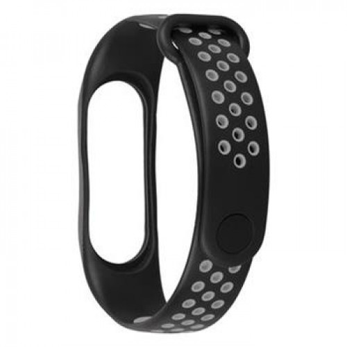 Tactical 280 Double Silikónový Remienok pre Xiaomi Mi Band 3/4 Black/Grey (EU Blister)