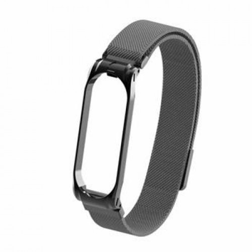 Tactical 379 Loop Magnetický Kovový Remienok pre Xiaomi Mi Band 3/4 Black(EU Blister)