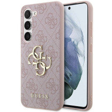 Guess PU 4G Metal Logo Zadný Kryt pre Samsung Galaxy A55 5G Pink