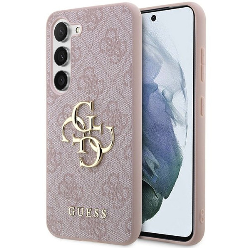 Guess PU 4G Metal Logo Zadný Kryt pre Samsung Galaxy A55 5G Pink