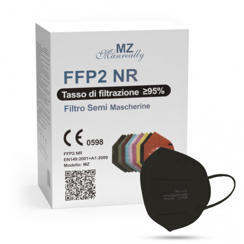 Manreally MZ Respirátor FFP2 NR čierny 1ks/bal