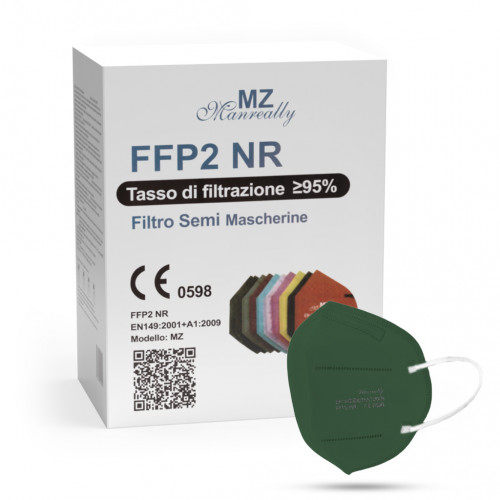 Manreally MZ Respirátor FFP2 NR tmavozelený 1ks/bal