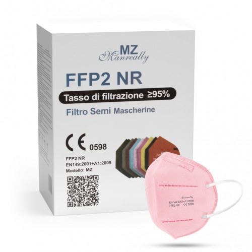 Manreally MZ Respirátor FFP2 NR ružový 1ks/bal