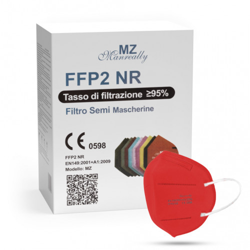 Manreally MZ Respirátor FFP2 NR červený 20ks/bal