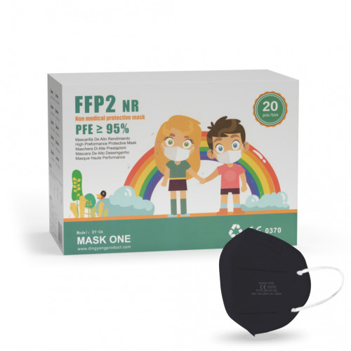 Mask One DY-06 detský respirátor FFP2 NR čierny 20ks/bal
