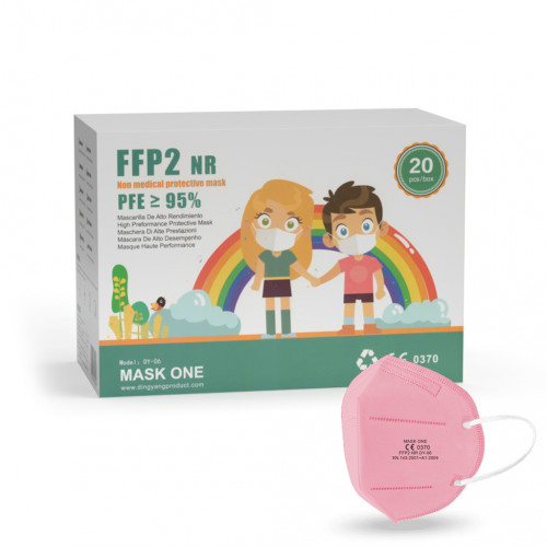 Mask One DY-06 detský respirátor FFP2 NR ružový 20ks/bal