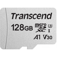 Transcend microSDHC 300S UHS-I Class 3 U3 V30 A1 card 128GB + Adaptér