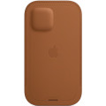 Originálny Apple Kožený návlek s MagSafe na iPhone 12 Pro Max sedlovo hnedý