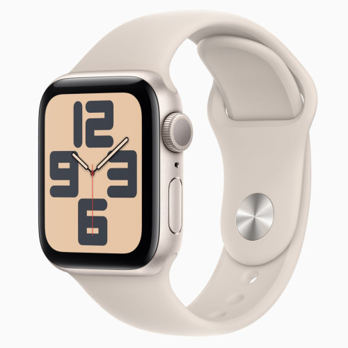 Apple Watch SE (Gen 2) 40mm Starlight Aluminium Case with Starlight Sport Band - S/M