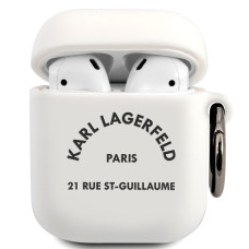 Karl Lagerfeld Rue St Guillaume Puzdro pre AirPods 1 / AirPods 2 White