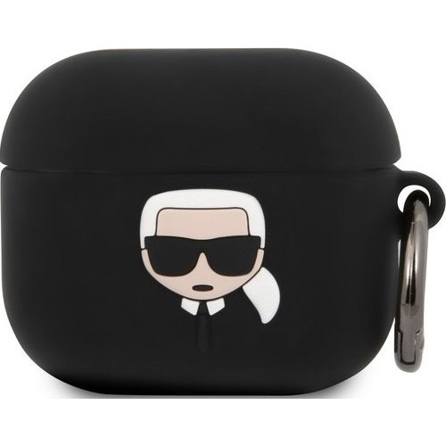 Karl Lagerfeld Karl Head Silikónové Puzdro pre Airpods 3 Black