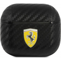 Ferrari Carbon PC/PU Puzdro pre Airpods 3 Black