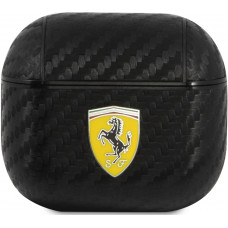 Ferrari Carbon PC/PU Puzdro pre Airpods 3 Black