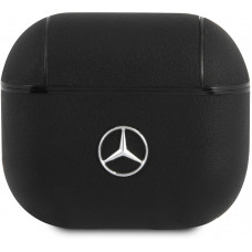 Mercedes Kožené Puzdro pre AirPods 3 Black