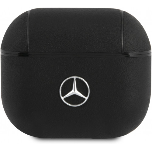 Mercedes Kožené Puzdro pre AirPods 3 Black
