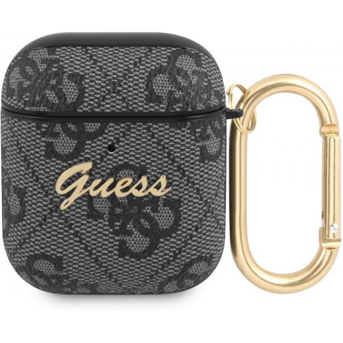 Guess 4G Script PC/PU Puzdro pre AirPods 1 / AirPods 2 Grey