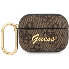 Guess 4G Script PC/PU Puzdro pre Airpods Pro Brown