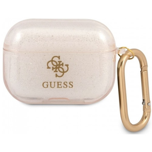 Guess 4G TPU Glitter Puzdro pre Airpods Pro Gold
