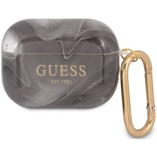 Guess TPU Shiny Marble Puzdro pre Airpods Pro Black