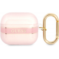 Guess TPU Printed Stripe Puzdro pre Airpods 3 Pink