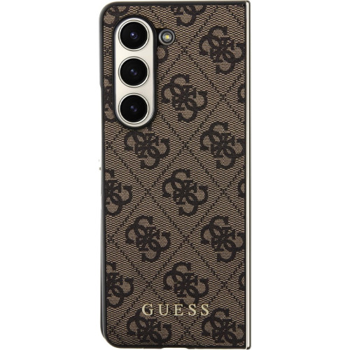 Guess 4G Charms Zadný Kryt pre Samsung Galaxy Z Fold5 Brown