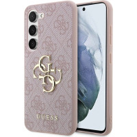 Guess PU 4G Metal Logo Zadný Kryt pre Samsung Galaxy A55 5G Pink
