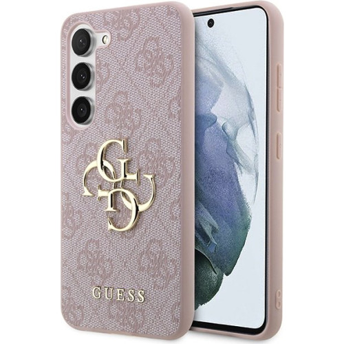 Guess PU 4G Metal Logo Zadný Kryt pre Samsung Galaxy A55 5G Pink