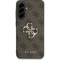 Guess PU 4G Metal Logo Zadný Kryt pre Samsung Galaxy A56 5G Brown