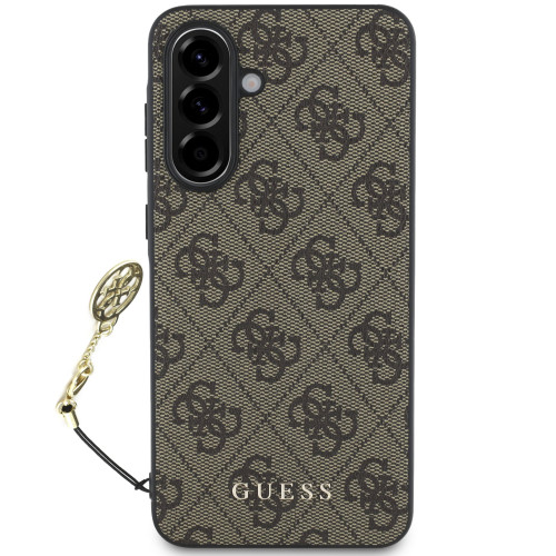 Guess 4G Charm Zadný Kryt pre Samsung Galaxy A56 5G Brown
