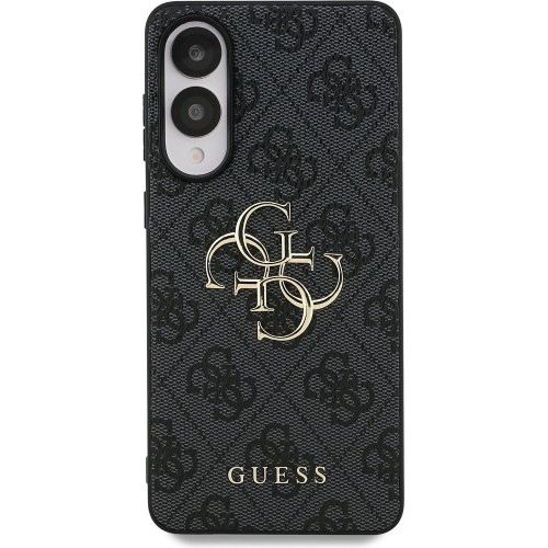 Guess PU 4G Metal Logo Zadný Kryt pre Samsung Galaxy S25 Edge Grey