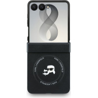 Karl Lagerfeld PU Karl and Choupette Heads Magnetic Zadný Kryt pre Samsung Galaxy Z Flip8 Black