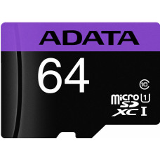 ADATA Premier microSDXC UHS-I Class 10 card 64GB + Adaptér